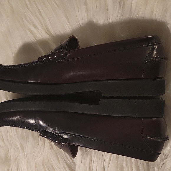 L.L. Bean Dark Brown Leather Loafers EUC Size 10 main image 4